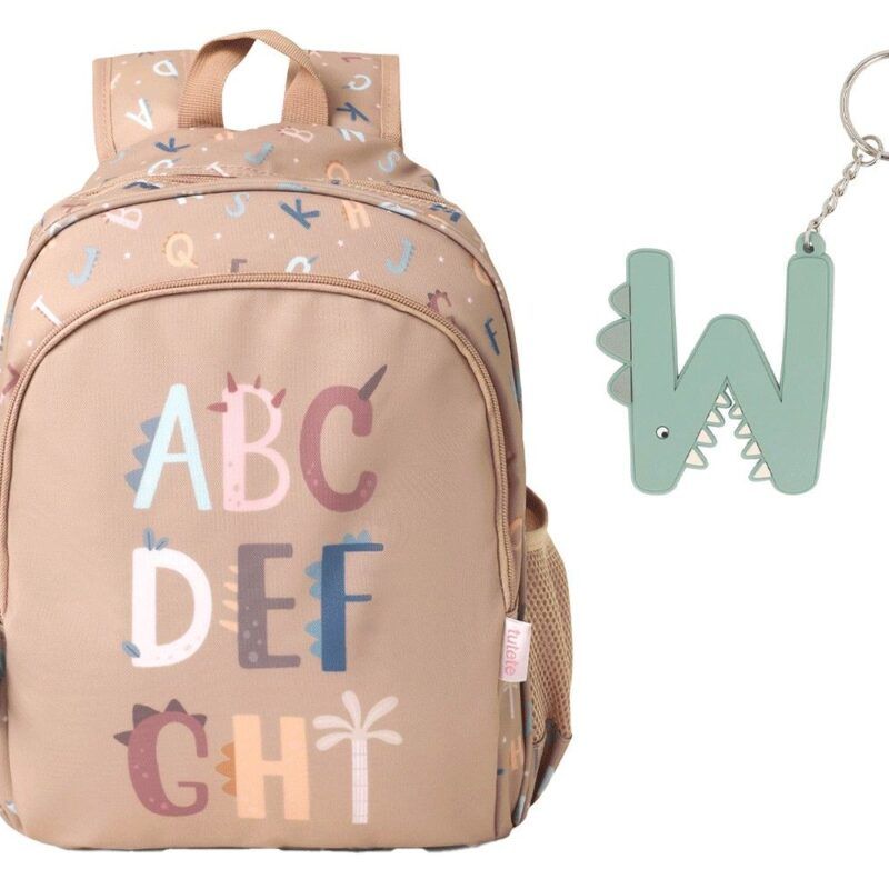 Mochila Mediana Funny Letters + Llavero Personalizable