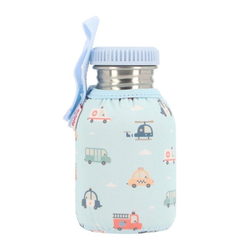 Botella Acero con Funda City Cars 350ml