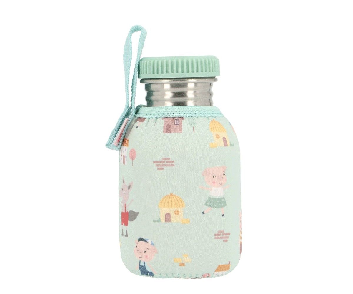 Botella Acero con Funda The Three Little Pigs 350ml