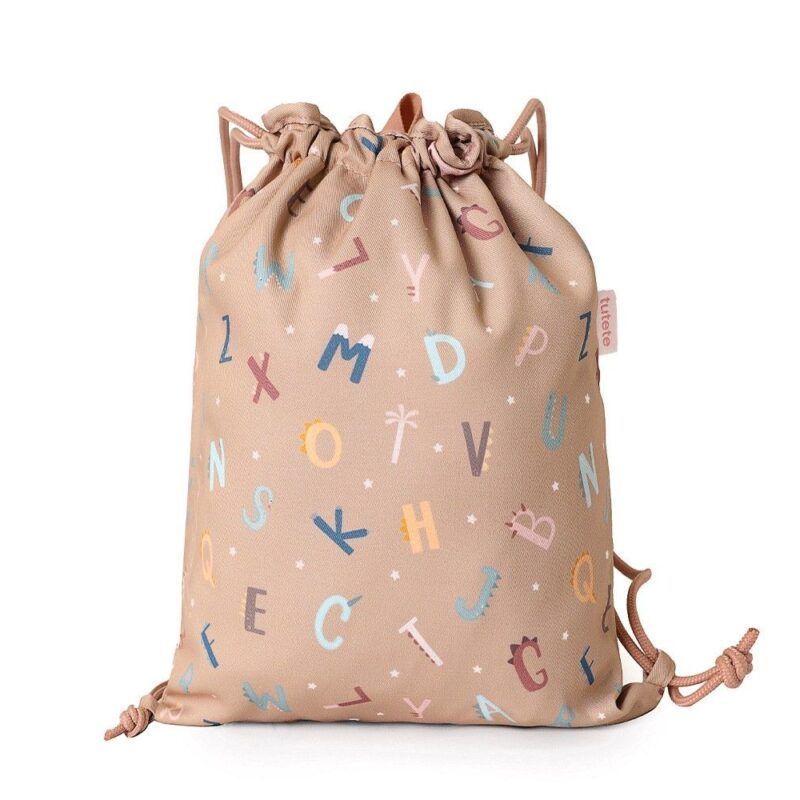 Mochila Saco Tela Funny Letters Personalizable