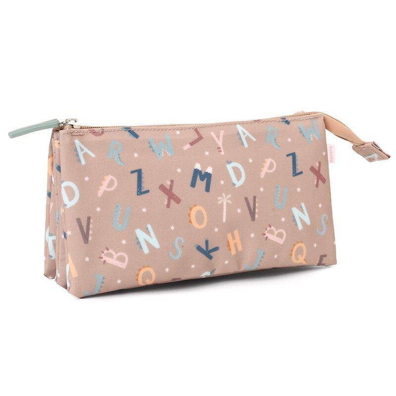 Estuche 3 Compartimentos Funny Letters