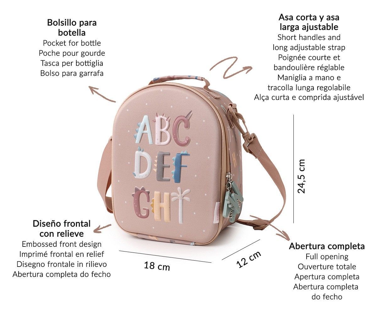Bolsa Merienda Térmica 3D Funny Letters - Imagen 2