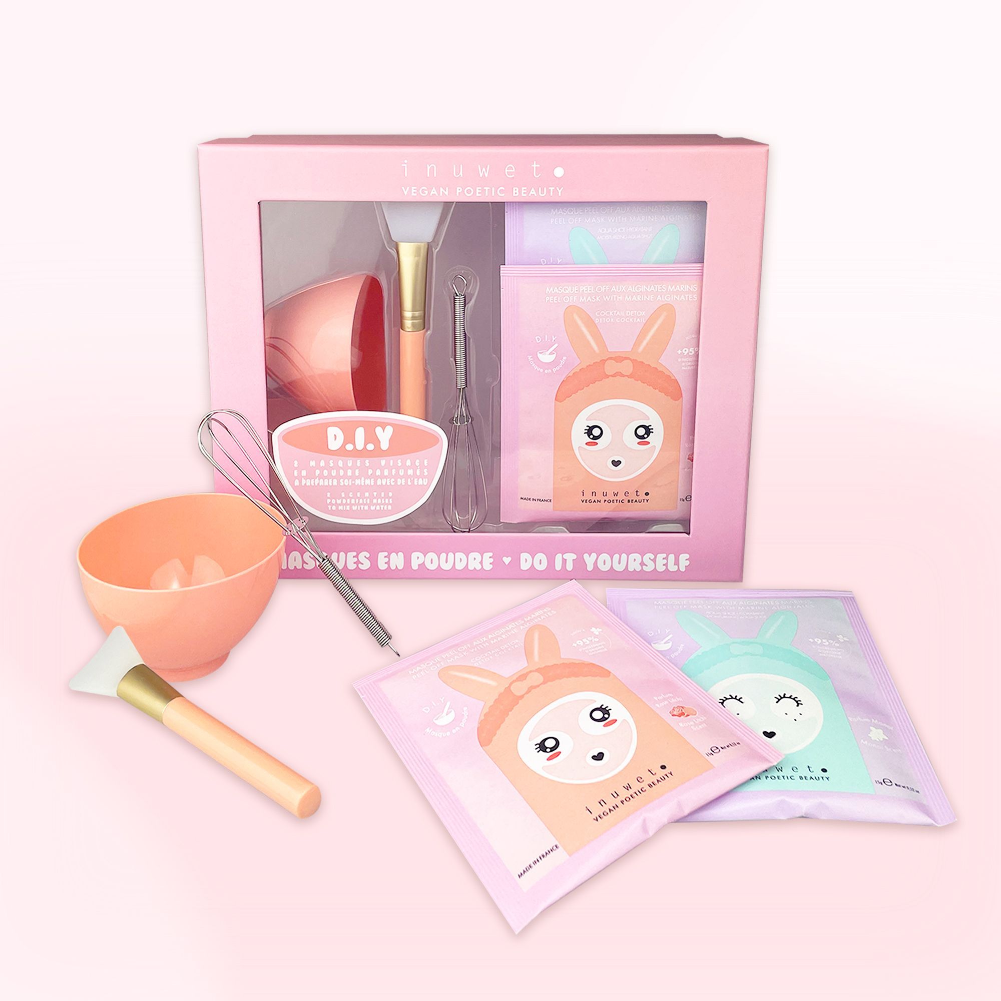 Set completo DIY mascarilla facial peel-off en polvo - Imagen 2