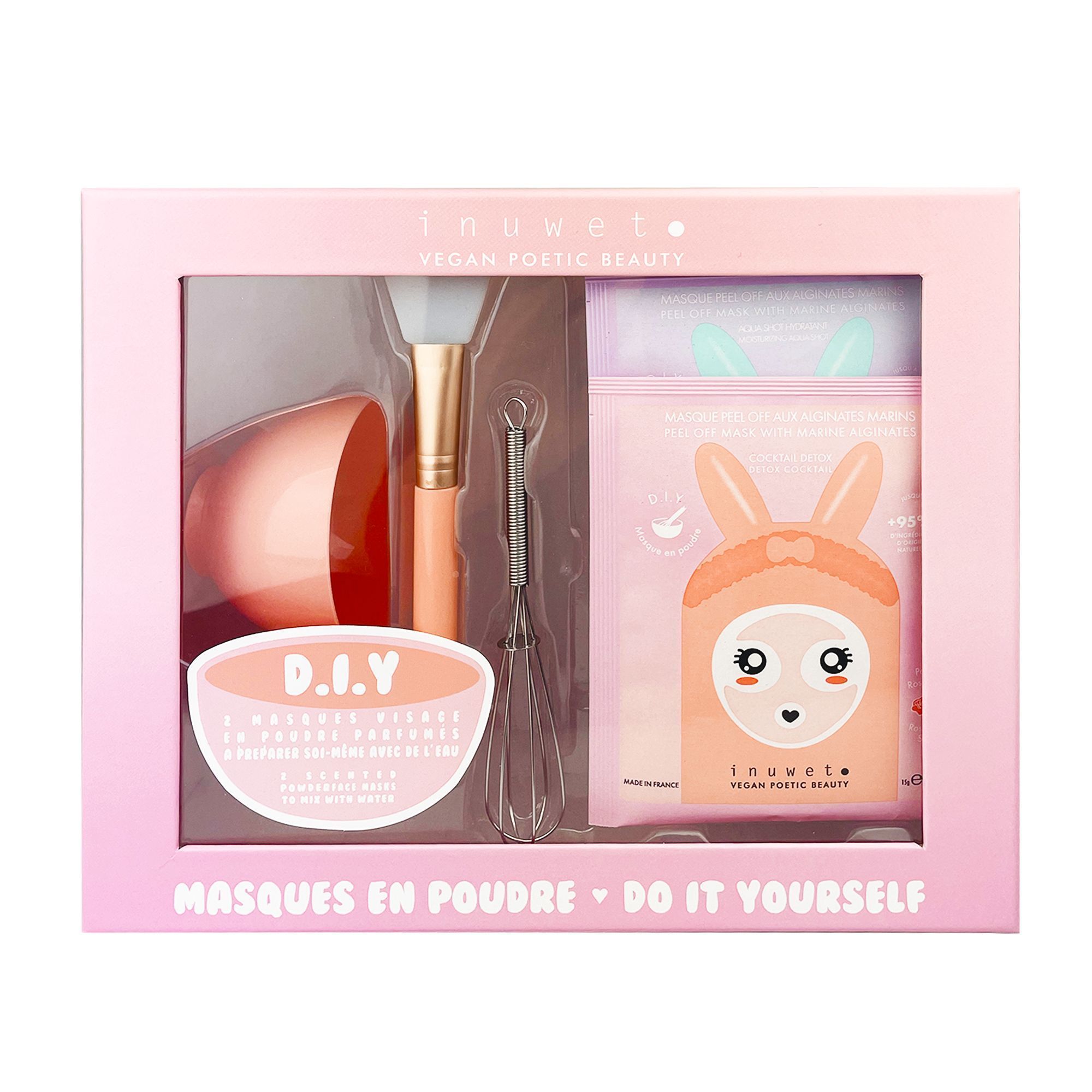 Set completo DIY mascarilla facial peel-off en polvo