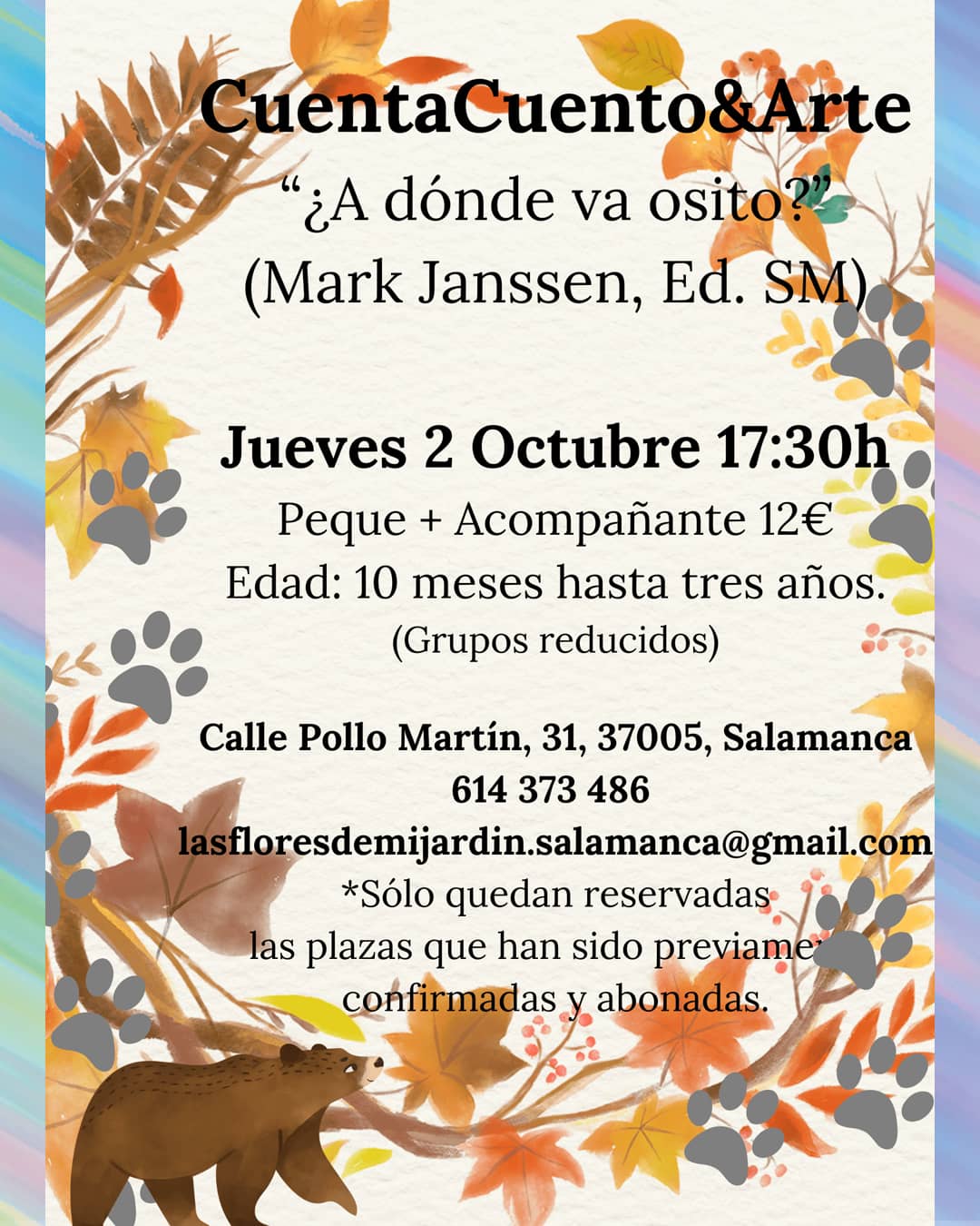 cc-lasflores-021025-web cuentacuentos ¿a dónde va osito?
