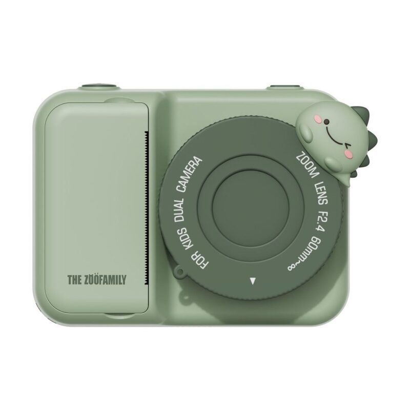 CÁMARA FOTOGRÁFICA CON IMPRESIÓN ZOO PRINT DINO GREEN