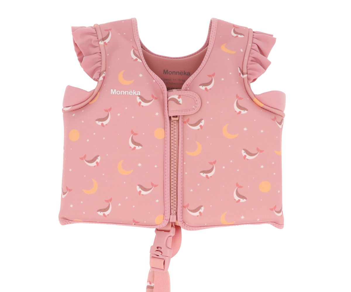 Chaleco Flotador Aprendizaje Whale Pink Tallas 2-3 y 3-6