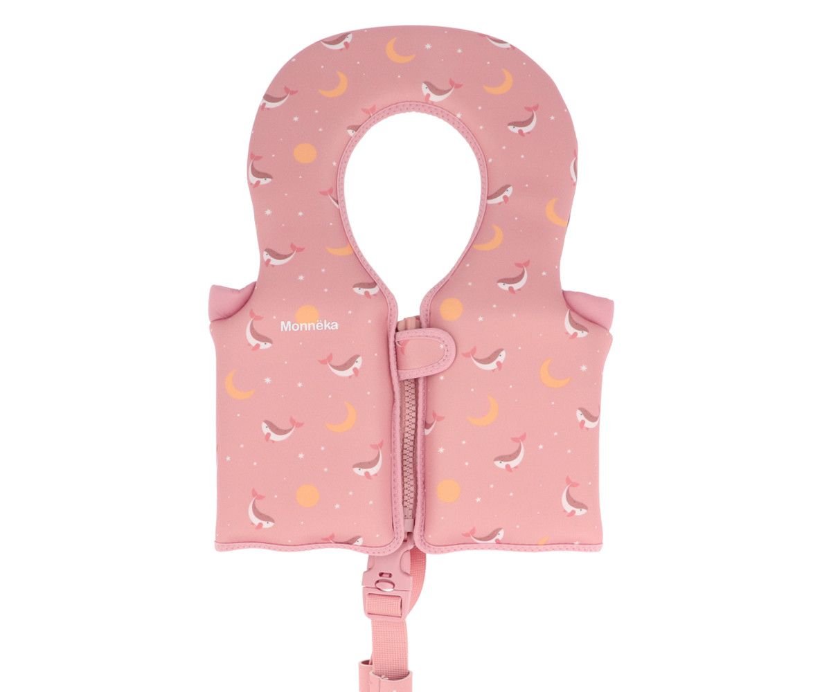 Chaleco Flotador Aprendizaje Whale Pink Talla 1-2
