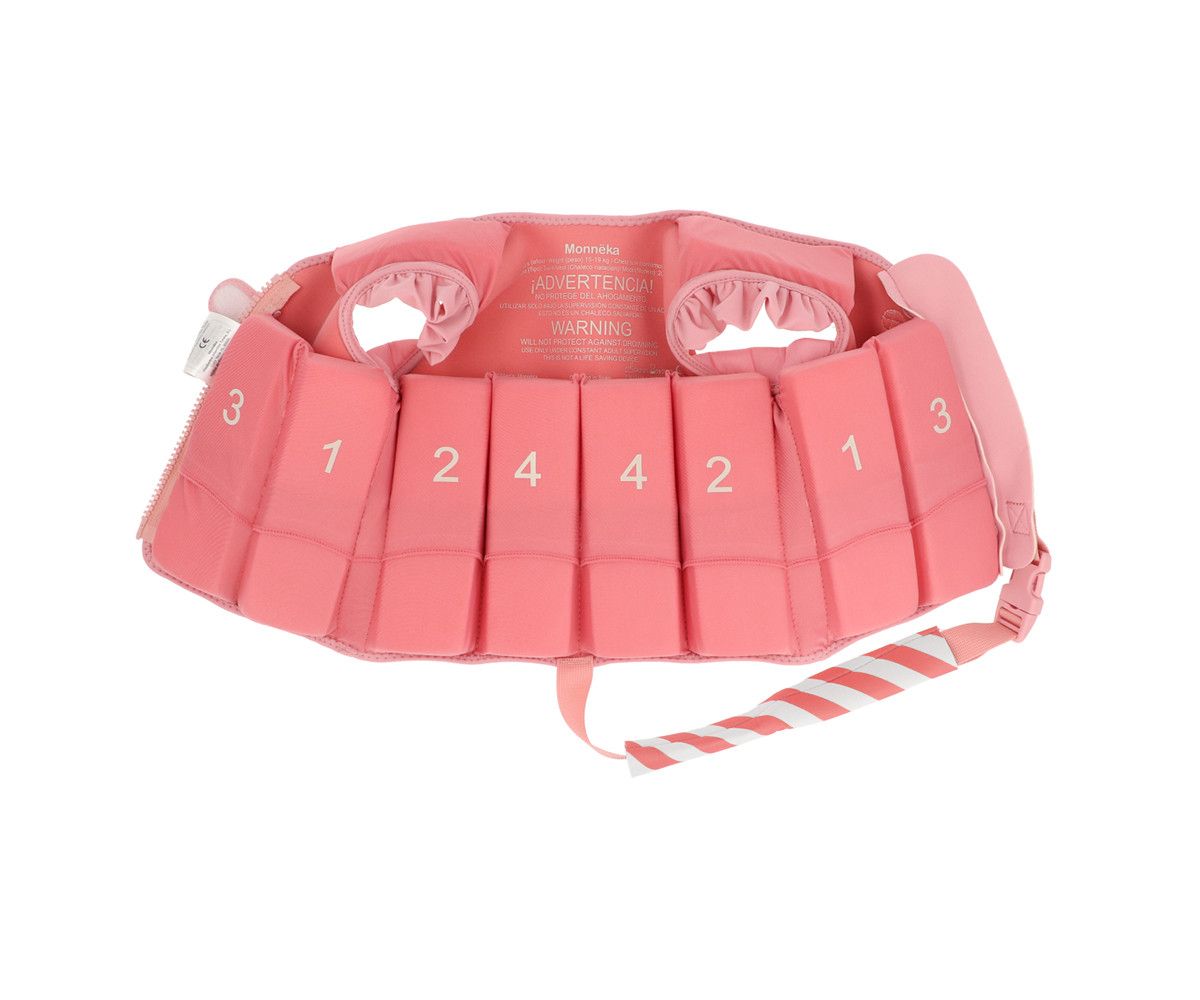 Chaleco Flotador Aprendizaje Stripes Bloom & Blush Tallas 2-3 y 3-6 - Imagen 3