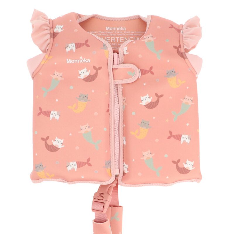 Chaleco Flotador Aprendizaje Mermaid Cats Tallas 2-3 y 3-6