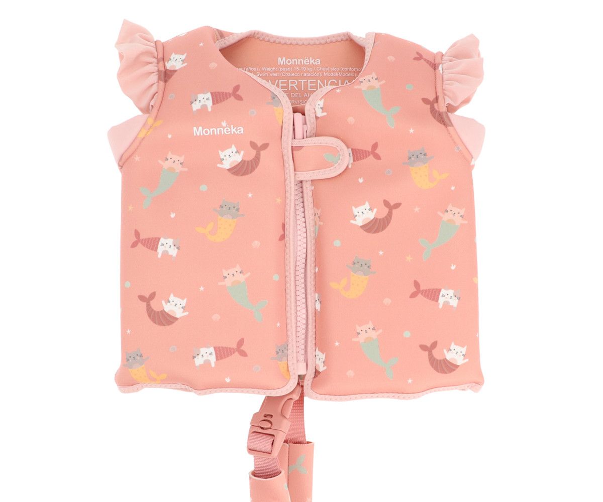 Chaleco Flotador Aprendizaje Mermaid Cats Tallas 2-3 y 3-6